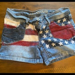 Custom American flag Jean shorts